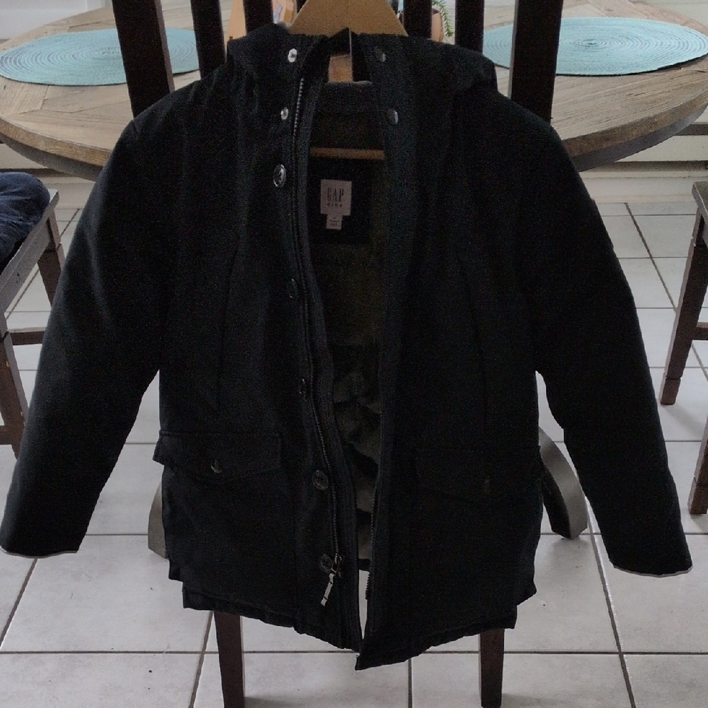 GAP Kids Classic Black Puffer Jacket Sz Med